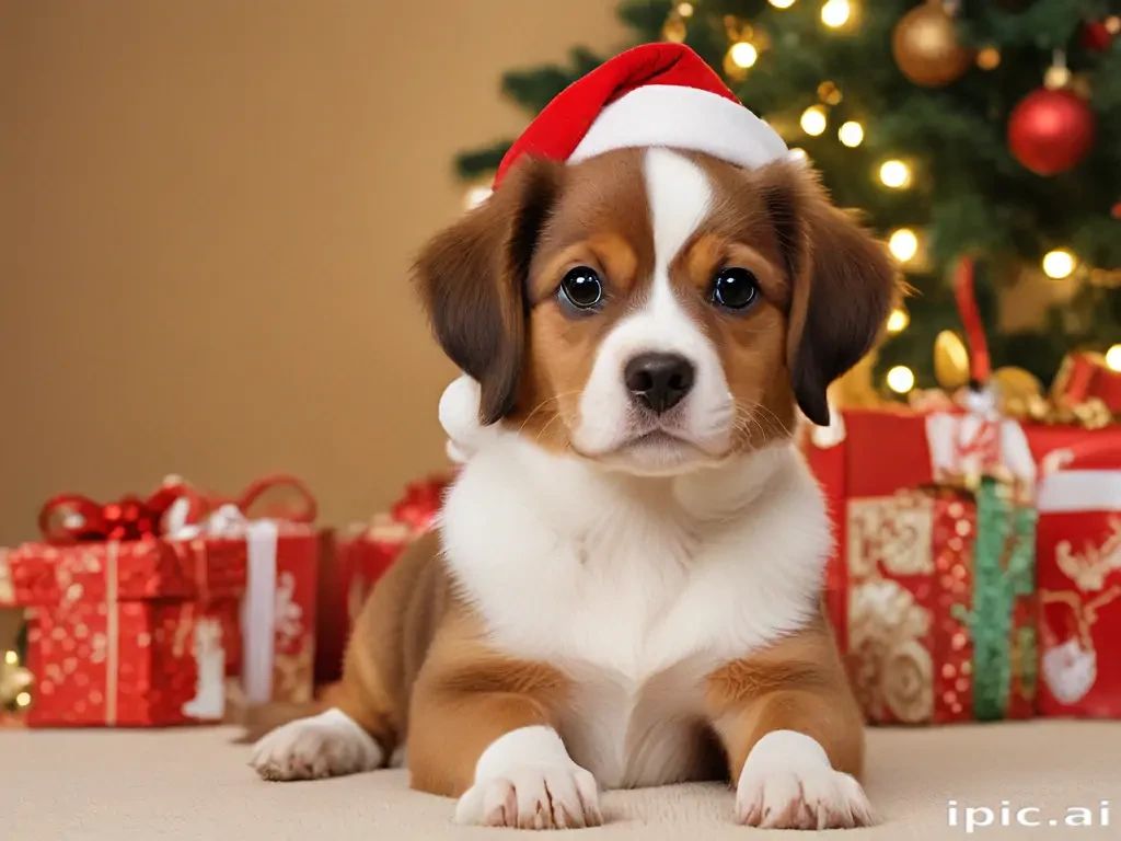 cute christmas dog wallpaper