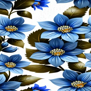 blue flowers transparent background