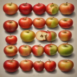 drawings of apples
