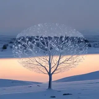 transparent snow