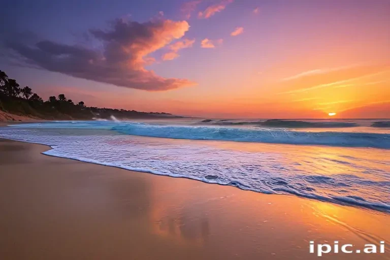 beach background sunset