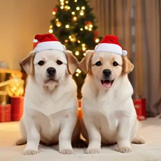 cute christmas dogs