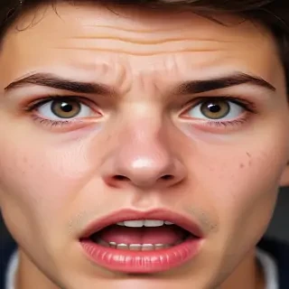 frustrated face