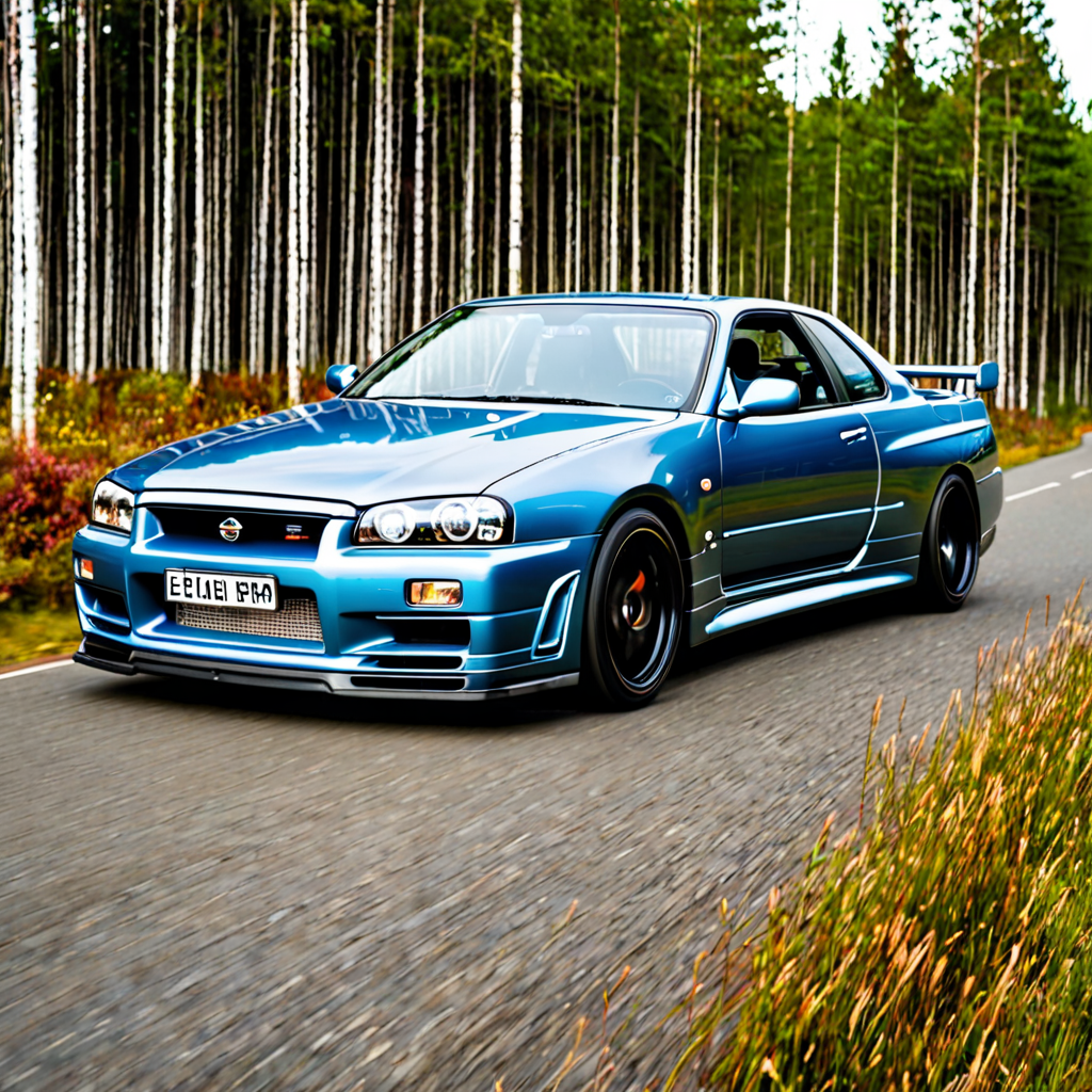 Ai Image Generator - Ai Art Generator - High Quality and 100% Unique Images  - iPic.Ai Nissan r34 skyline in sweden lappland