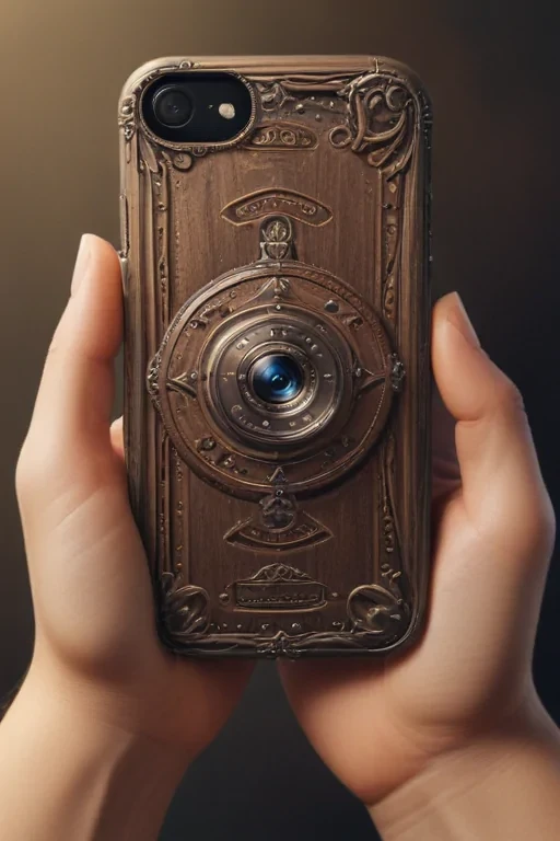 hand holding a phone