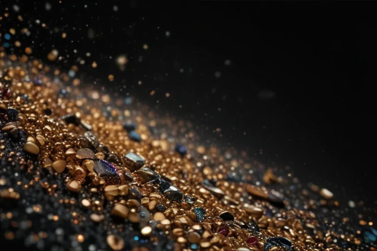 glitter on black background