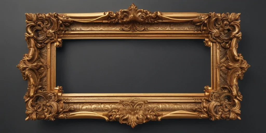 gold frame transparent background