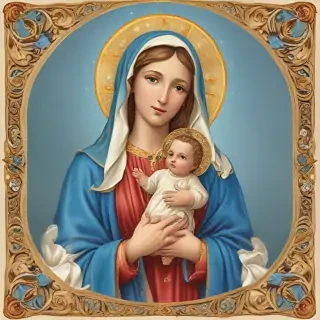 virgin mary clip art