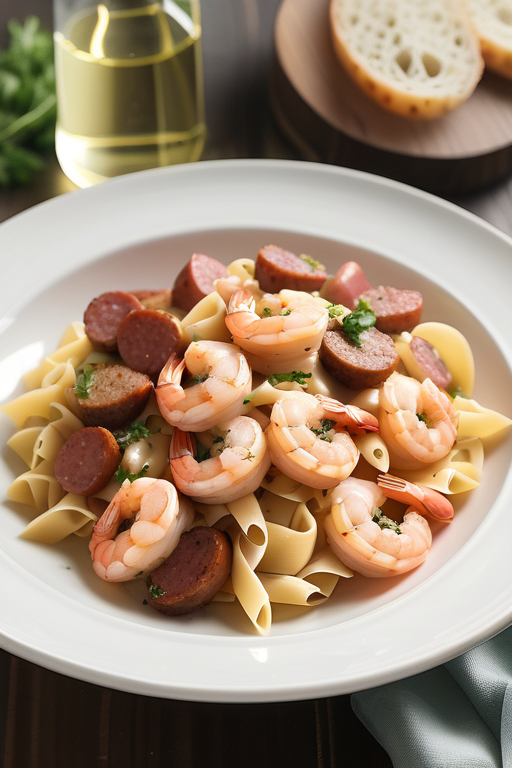 pasta with shrimp and sausage recipe