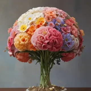 half brain half flowers