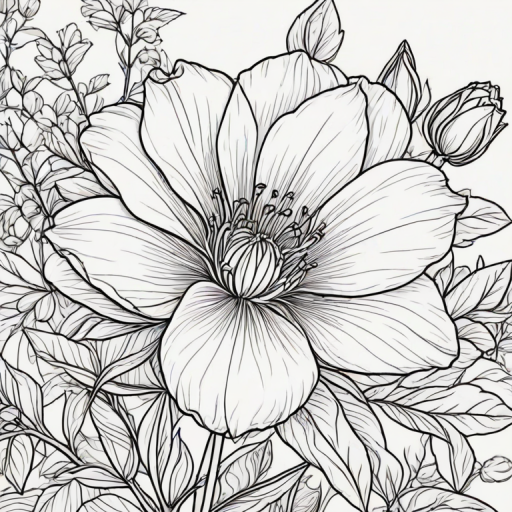 flower line art