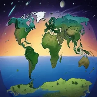 cartoon picture of the planet earth