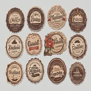 vintage stickers png