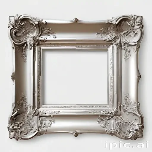 silver picture frame png
