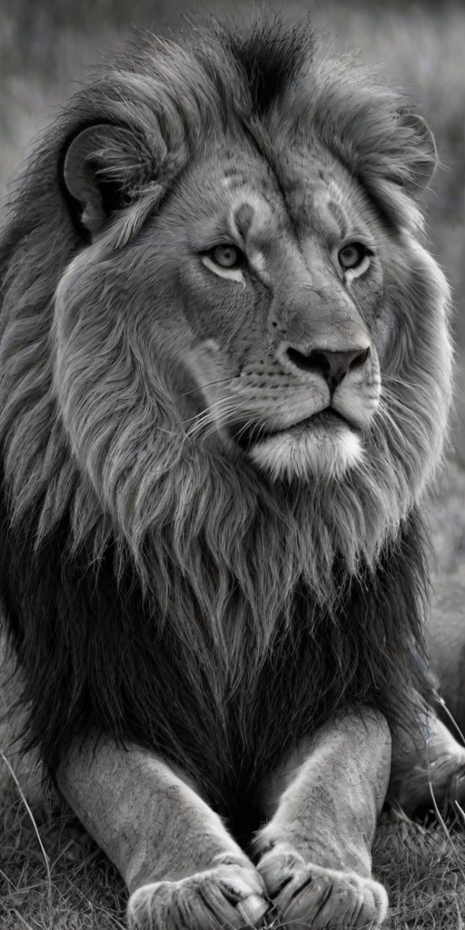lion black and white pictures