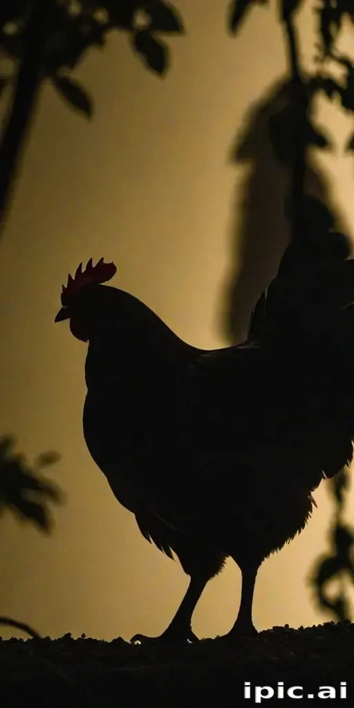 silhouette of a chicken