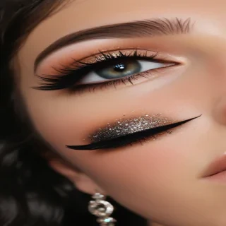 black with glitter