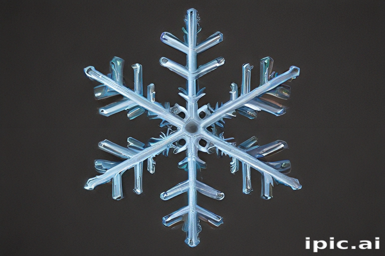 Intricate Crystal Snowflake Captured in Stunning Detail and Clarity