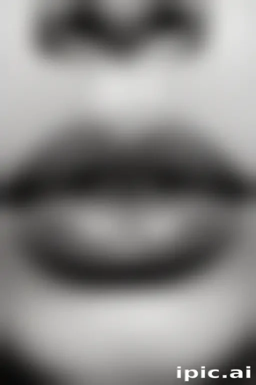 lips black and white clipart