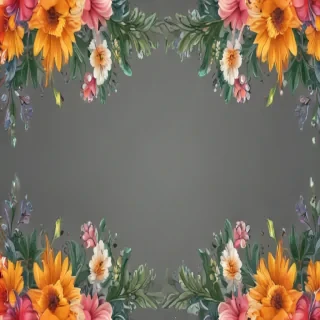 free flower border clipart