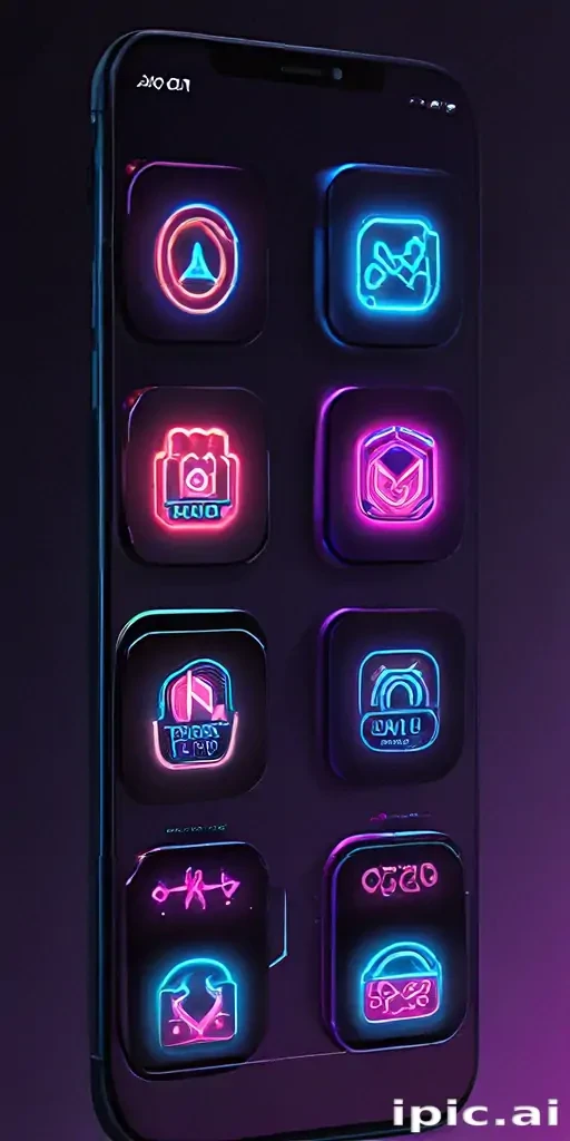 neon app icons