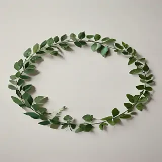 circle with leaves