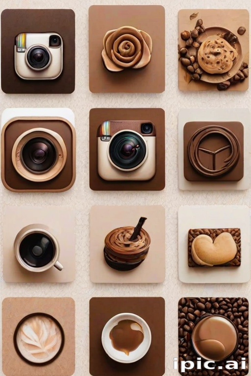 aesthetics brown instagram highlight icons