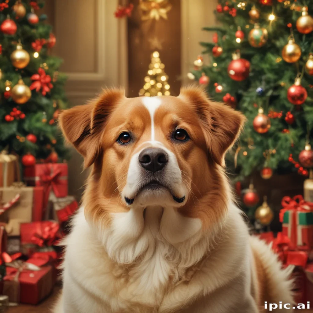 christmas dog background