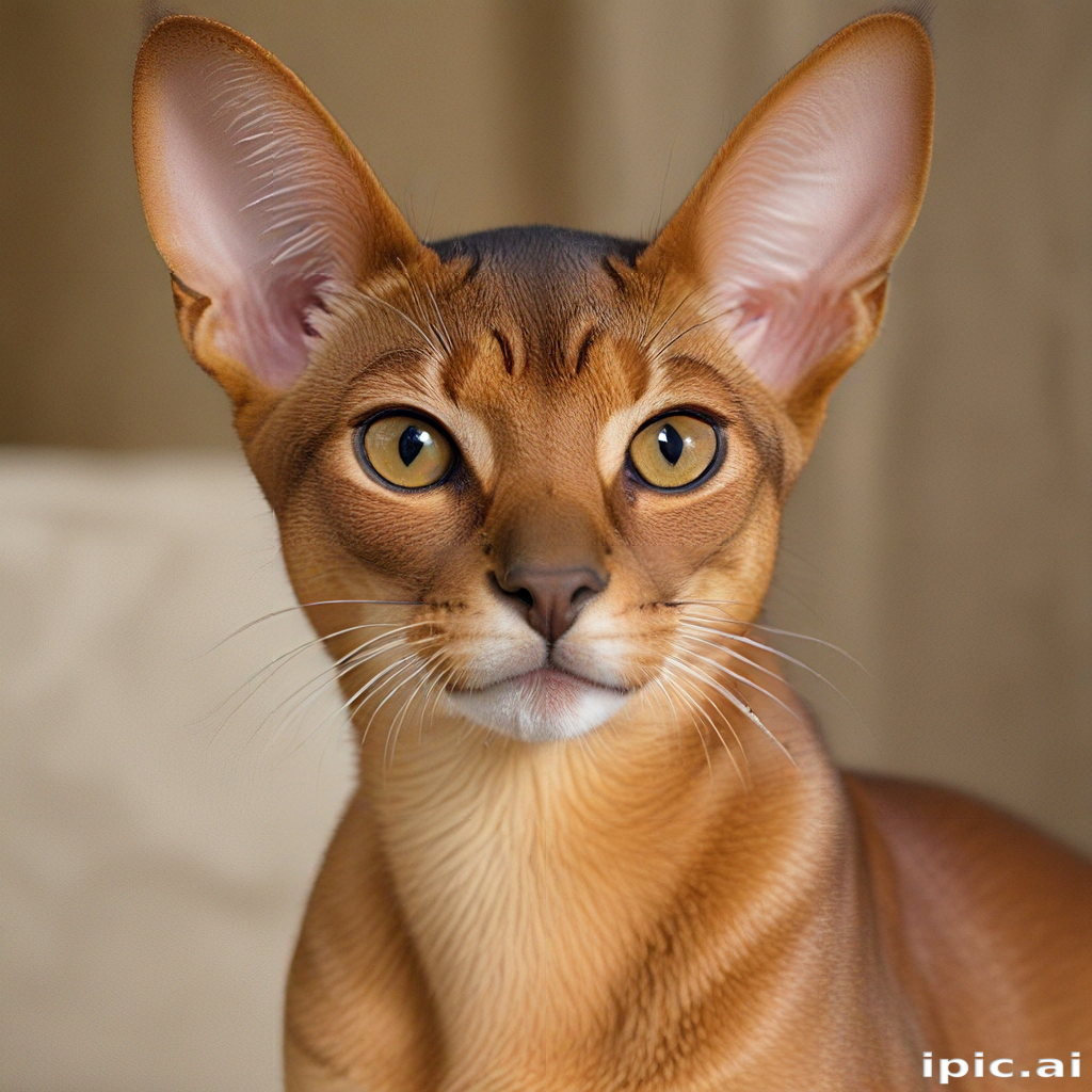 A Stunning Close-Up Portrait of a Majestic Abyssinian Cat with ...