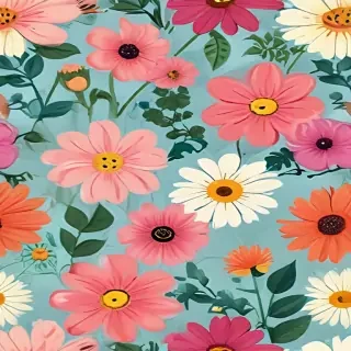 cartoon flowers transparent background