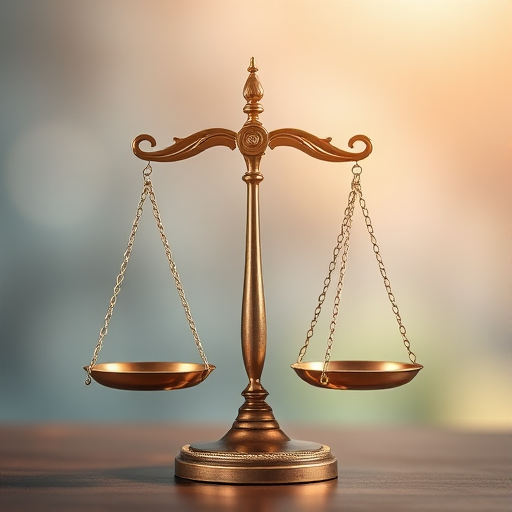 Regenerate an image of a balanced scale symbolizing justice, using a high-resolution camera with a 50mm lens, f/2.8 aperture, ISO 100, natural lighting, and a soft focus background, capturing a frontal view.