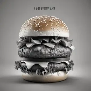 hamburger clipart black and white