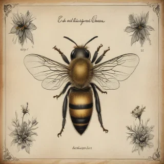 free vintage bee printables