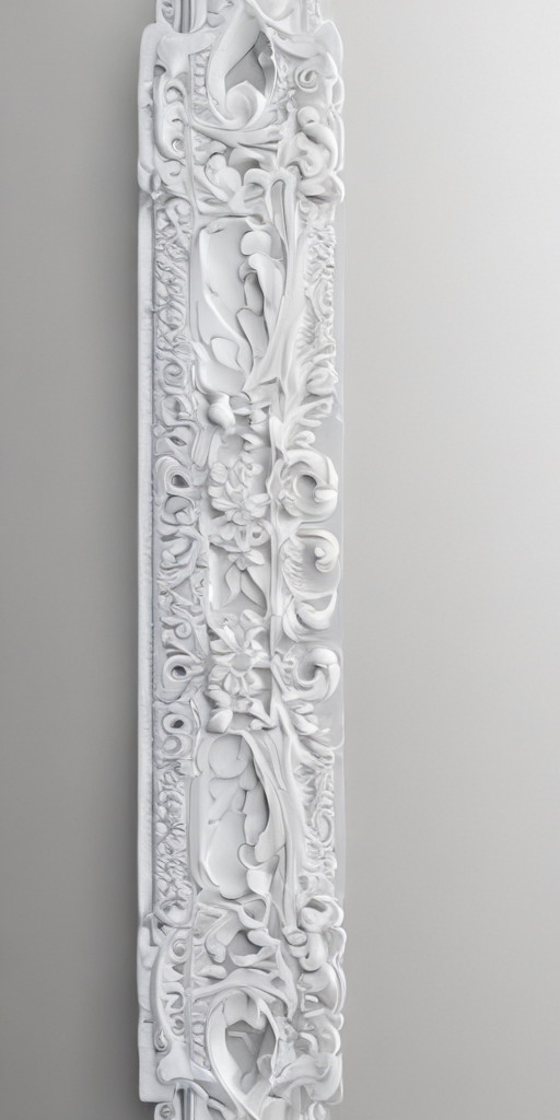 Intricately Carved White Decorative Panel Showcasing Elegant Floral ...
