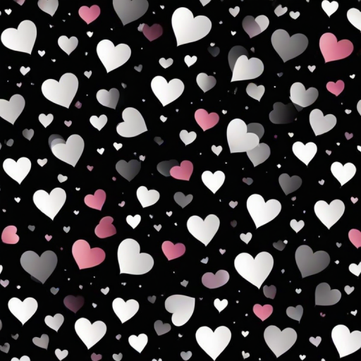 hearts background black