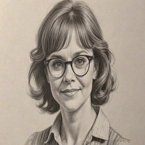 Lovely Sally Field, pencil sketch, portrait of Fetching woman 1935s in glasses, hair style beatnik, outline, clear lines, fine lines, 8k