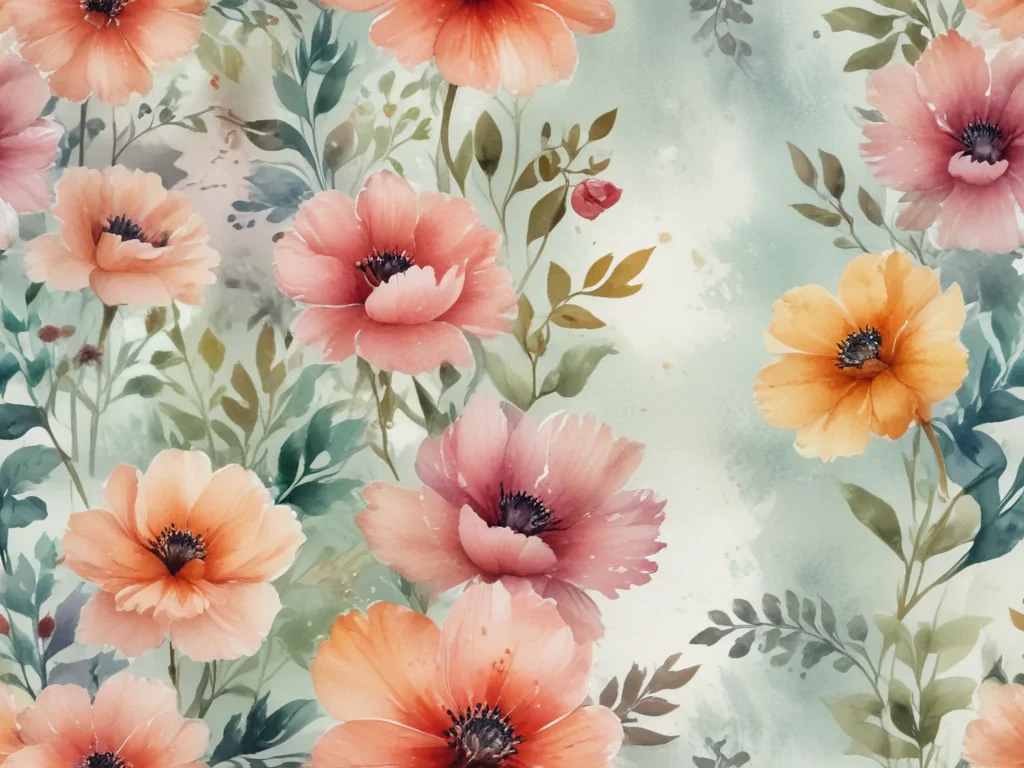 background watercolor flowers