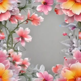 transparent flower border