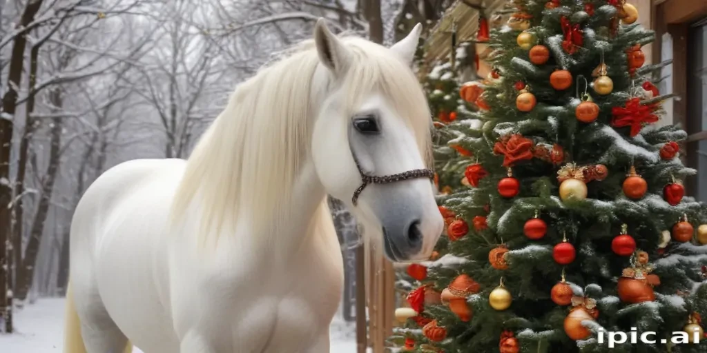 pictures of christmas horses