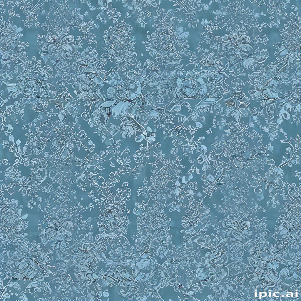 Intricate Floral Patterns in Soft Blue Tones for Elegant Design Projects