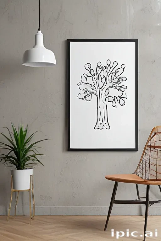 mockup wall art