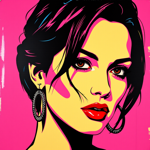 A pop art piece of angelina jolie
