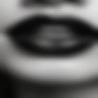 lips black and white clipart