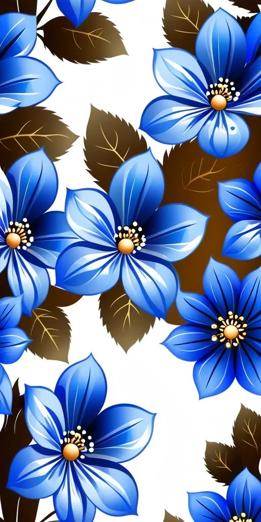 blue flowers transparent background
