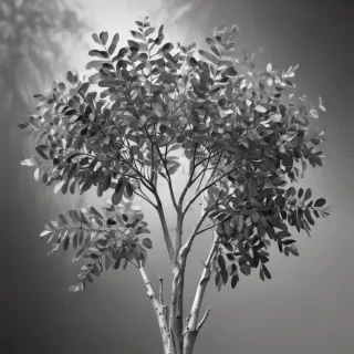 eucalyptus clipart black and white