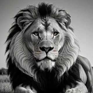 lion black and white pictures