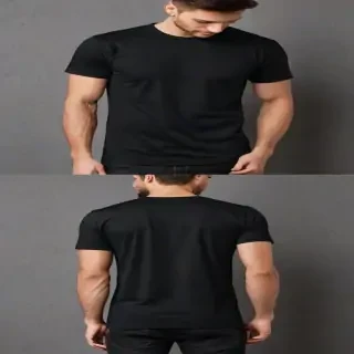 black t shirt mockup