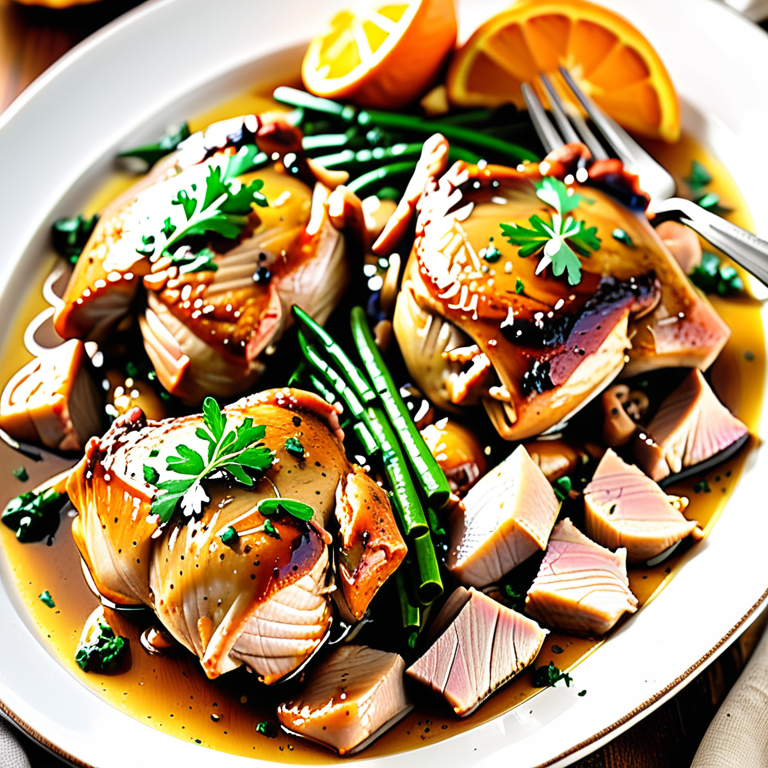 orange wine braised chicken thighs