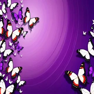 purple background with butterflies