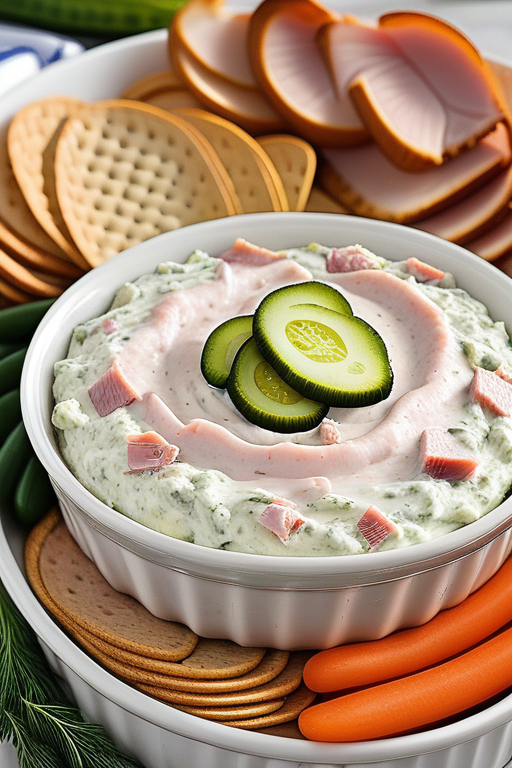 dill pickle dip with ham